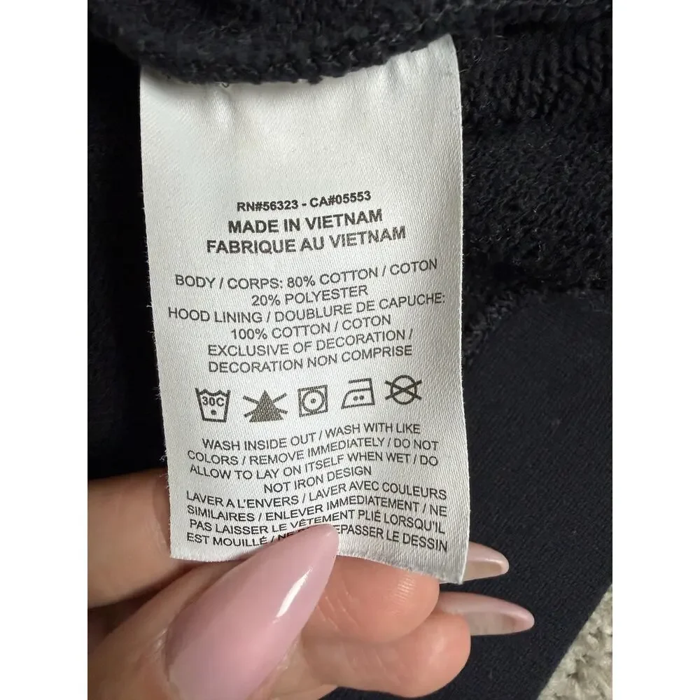 Nike Hoodie Womens 2X Black Full Zip Hooded Fleece Pockets Heavyweight